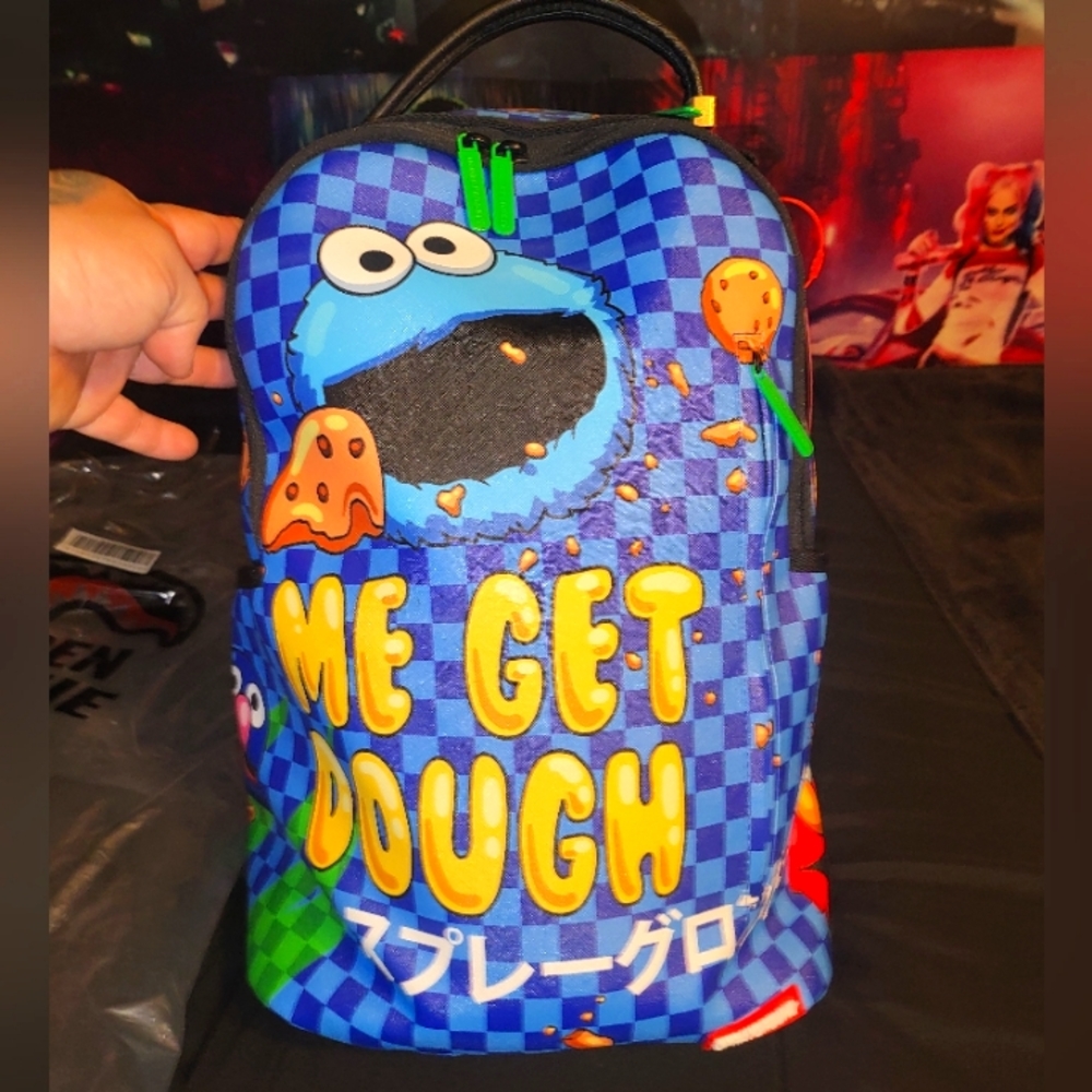 Limited Edition Sprayground Cookie Monster   backpack